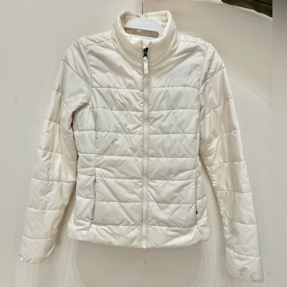 The north face women puff jacket white XS